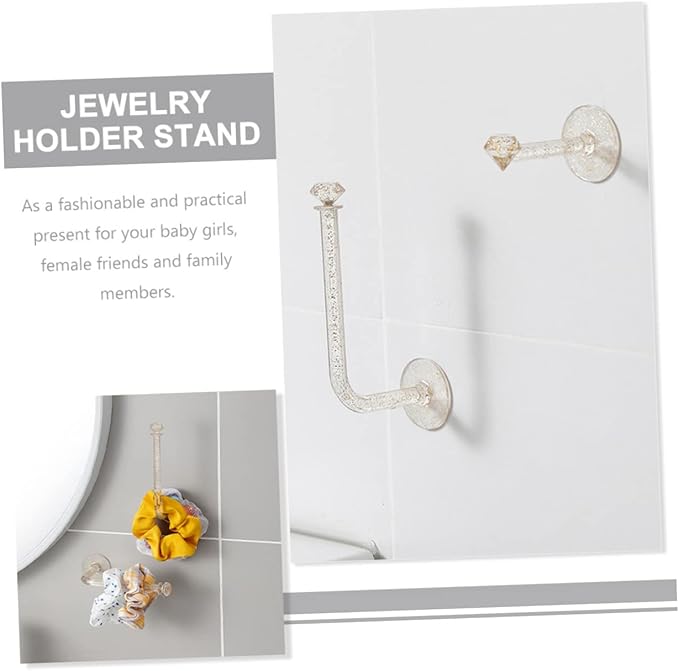Wall-Mounted Headband Storage Rack Hairband Organizer Hooks for Jewelry and Accessories Display 5.70X2.59X1.57In Durable Hair Rings Holder for Home Decoration