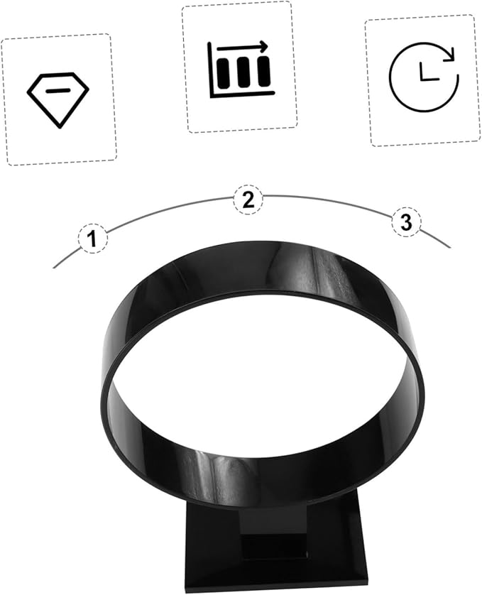 2pcs Acrylic Headband Holder Display Stand Round Shape Hair Accessories Organizer for Tidy Room for Hairbands Headbands for Shops and Boutiques Compact Design