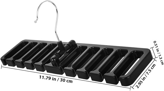 2pcs Tie and Belt Hangers Closet Organizer, Multi-Functional Scarf Rack with Space-Saving Hooks for Home Storage, Sturdy Black and Brown Accessory Organizers for Men’s Closet