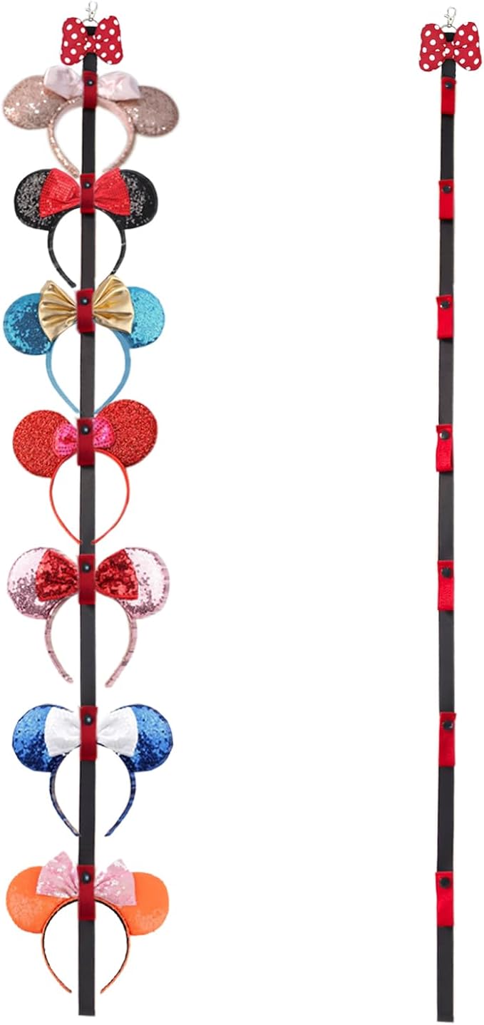 2 Pack Mouse Ears Headband Holder Hanging Wall Display Deco Headpiece Organizer Storage Hair Bow Accessories