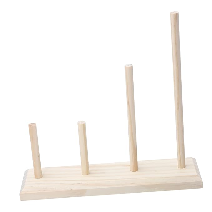 VICASKY Portable Hair Tie Holder Hair Band Display Stand Headband Bracket Ties Organizer Headband Rack Wood Organizer for Accessories