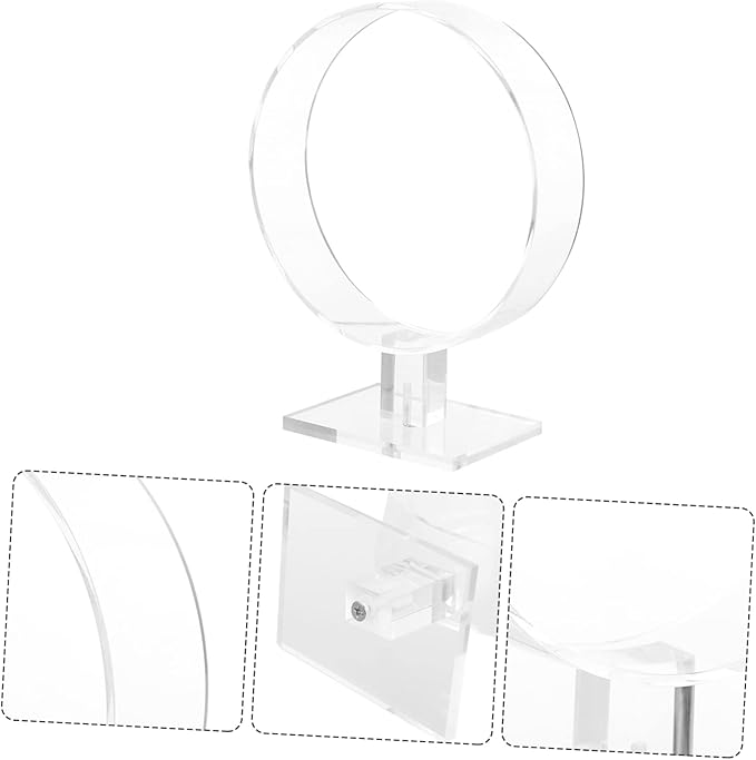 2pcs Round Acrylic Headband Rack Lightweight Headband Display Stand for Hair Accessories Organizer for Easy Storage and Display for Dressing Tables and Daily Use