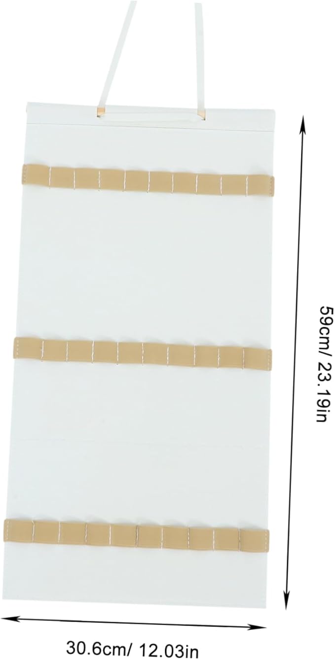 PRETYZOOM 30grids Headband Holder Stand Slots Hair Accessory Organizer Easy to Find Women Girls Hairband Storage Bag Practical Design