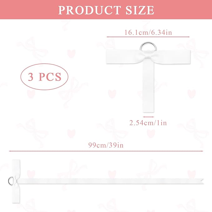3 Pcs Bow Holder for Girls Hair Bows, Hair Bow Holder for Women, Bedroom Decoration, Dormitory Decoration for Hair Bow Organizer Holder