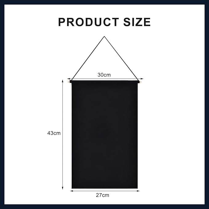 43×30CM Black Rectangle Canvas Pin Display Banners Brooches Wall Hanging Organizer for Badges Jewelry Collections