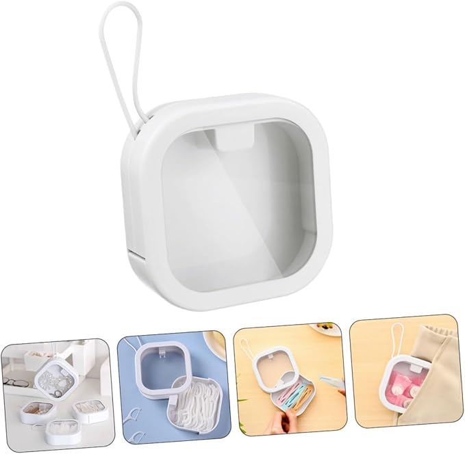 Hair Clip Organizer Portable Hair Tie Holder Abs Tpe Travel Container Lid