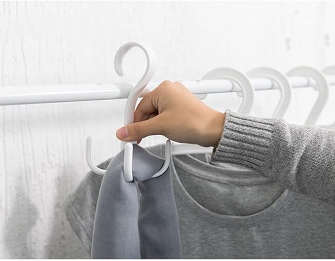 3pcs Rotating Four Hooks Organizer for Scarves Ties and Accessories Creative Closet Hanger White Multifunctional Design for Easy Access and Organization