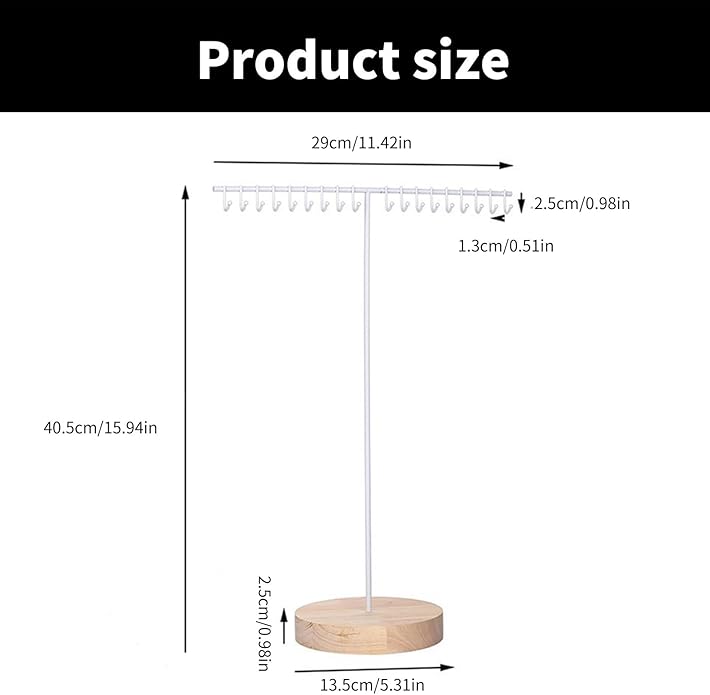 Multipurpose Alloy Necklace and Organizers Clear Jewelry Stand with Hanging Rack Home Accessory Decoration