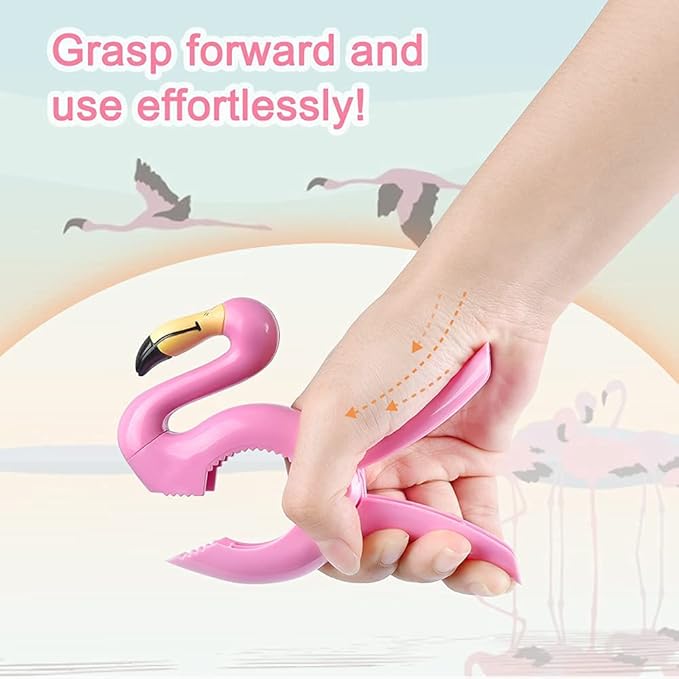 Beach Towel Clips, Sopito Jumbo Size Towel Clips for Beach Chairs Cruise Patio and Pool Accessories, Set of 4 (Pink Orange Flamingo Parrot)