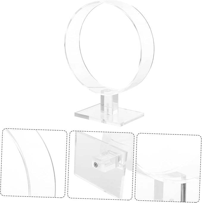 2pcs Round Shape Acrylic Headband Display Stand Hair Accessories Organizer for Girls Hairband Holder Rack Hairbands Organized Visible