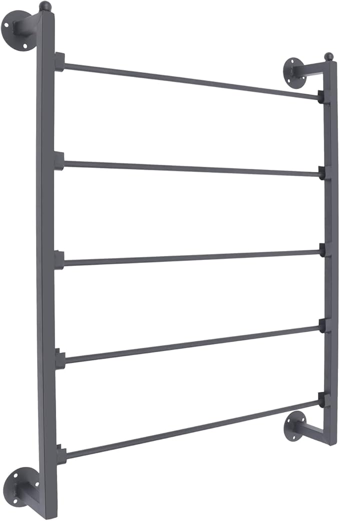 Wall Mounted Display Rack, 5 Layer Silk Scarves Hijab Hanger Organizer, Scarf Accessory Wrapping Tissue Paper Ribbon Holder, Space Saving Metal Shelves for Flower Shop Retail Store Home