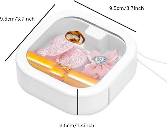 2PCS Hair Tie Organizer Boxes Holder for Bathroom Desktop, Stackable Portable Scrunchies Accessory Tie Bobby Pin Storage Container for Small Items Cotton Swab Jewelry Dispenser (Pink White)