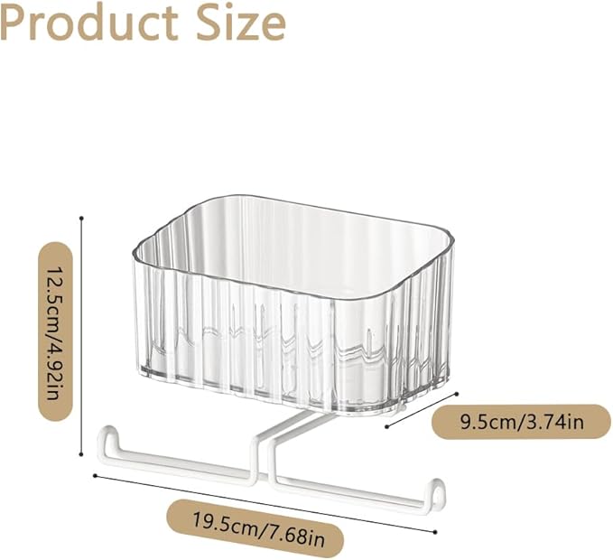 Hggzeg Clear Hanging Headband Organizer Storage, Jewelry Organizer Wall Mounted, Hair Hoop Storage, Necklace Hanger and Claw Clip Holder, for Women and Girls (White)