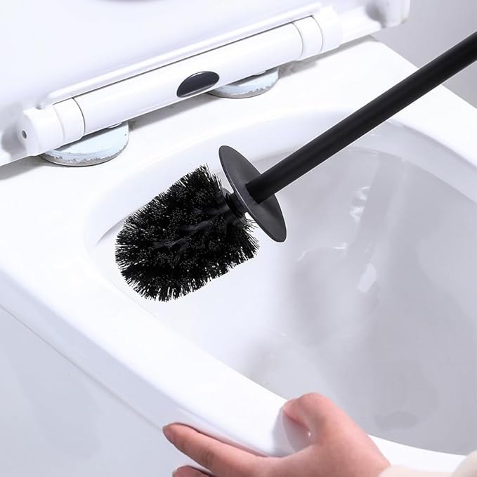 4PCS Toilet Brush Replacement Head Cleaning Tool,Toilet Bowl Brush Head Replacement with Sturdy Stiff Bristles for Bathroom (Black)