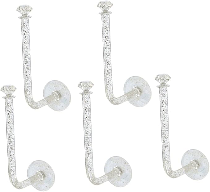Healifty 5Pcs Adhesive Scrunchie Holders Hair Accessories Organizers Wall Mounted Storage for Hair Ties Headbands Jewelry Hooks Versatile Design for Home Use