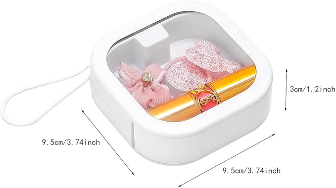 2 Pack Hair Tie Organizer Hair Accessories Container Travel Q-Tips Holder Cotton Swab Holder Hair Clip Container Jewelry Holder Box Small Items Organizer
