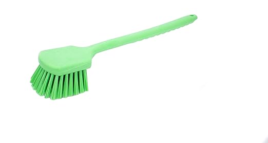 SPARTA 40501EC75 Plastic Large Scrub Brush, Kitchen Brush, Utility Brush With Long Handle For Cleaning, 20 Inches, Lime