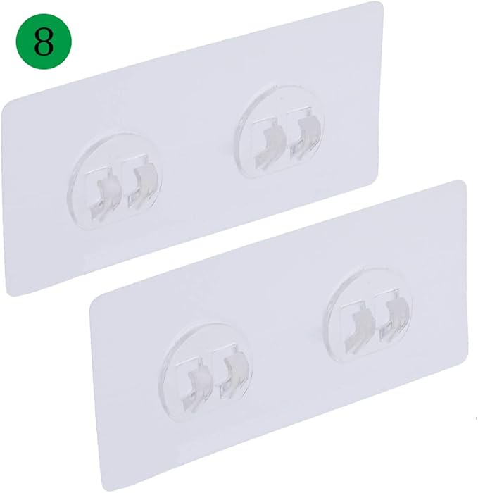 LAIGOO 8 Pcs Replacement Adhesive Stickers for Shower Caddy Corner, No Drilling Wall Hooks Adhesive Strips for Bathroom Shelves