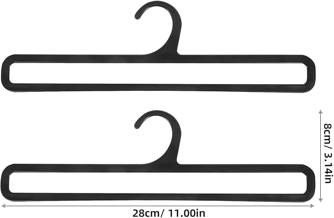 Healifty Multifunctional Clothes Rack Plastic Hanger for Closet Storage Tie Belt Scarf Organizer Lightweight Compact 11.02X3.14X0.19In