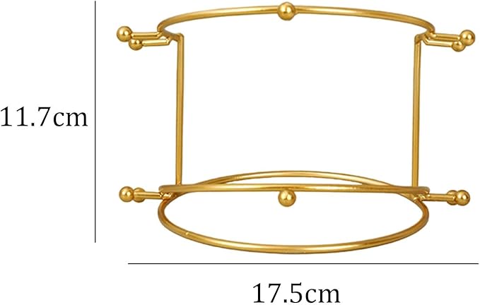 Wedding Tiara Holder, Tiara Display Stand, Metal Headband Organizer, Bridal Headband Display for Women Show, Gold 2 Tier