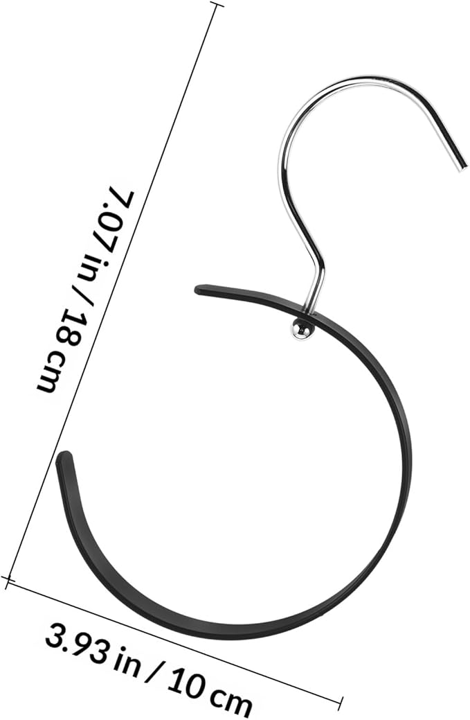 Wakauto 2pcs Rotatable Belt and Tie Hanger Rack for Closet Space-Saving Multi-Functional Accessory Organizer with Hooks for Hats, Scarves, and Bags