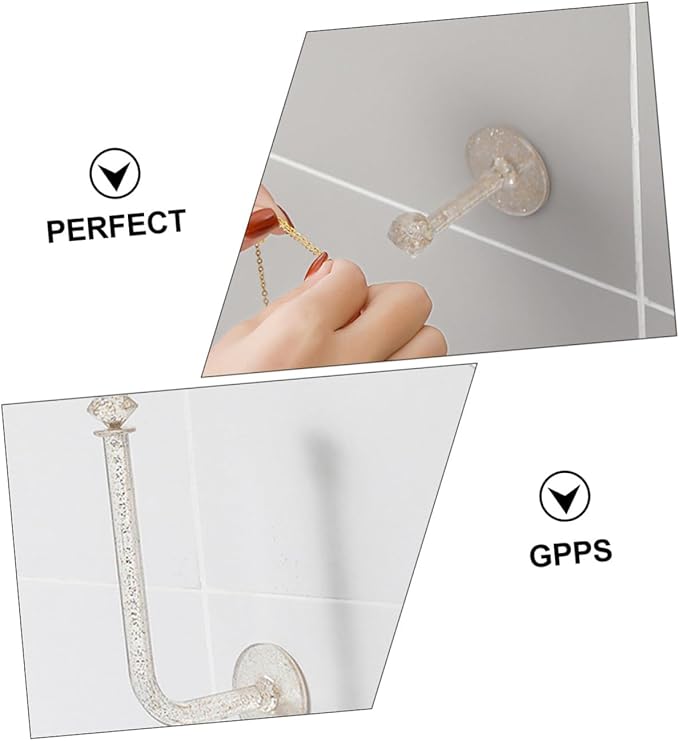 PRETYZOOM 12pcs Decorative Wall Headdress Hanger Hair Accessories Organizer Rack for Easy Storage and Display of Headbands Hair Ties and Jewelry Punch Design for Home Use