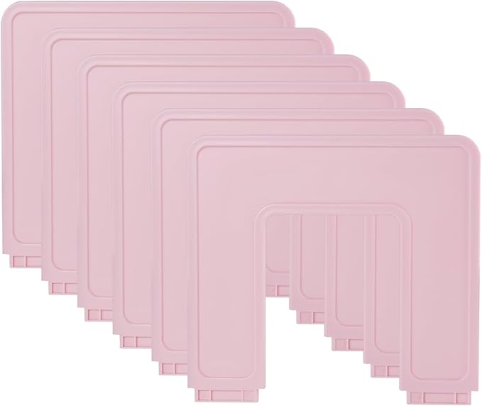 6 Pieces Upright Plates, Accessory Parts of Expandable File Folder Holder, Pink