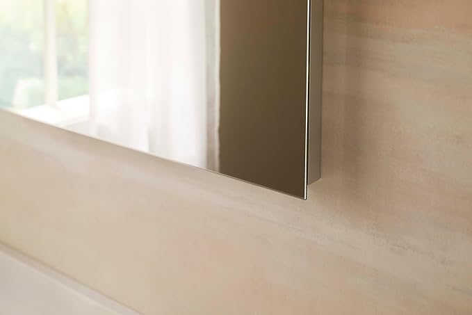 Kohler 55062-NA Embark Slim Medicine Cabinet Mirror, Adjustable Shelves with Mirrored Door, 20 in. W x 26 in. H