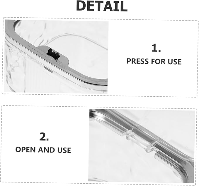 Didiseaon Hair Tie Holder with Press Lid Transparent Large Capacity Hair Accessories Organizer Box for Portable Durable Storage Container for Clips Bracelets Easy Access and Quick