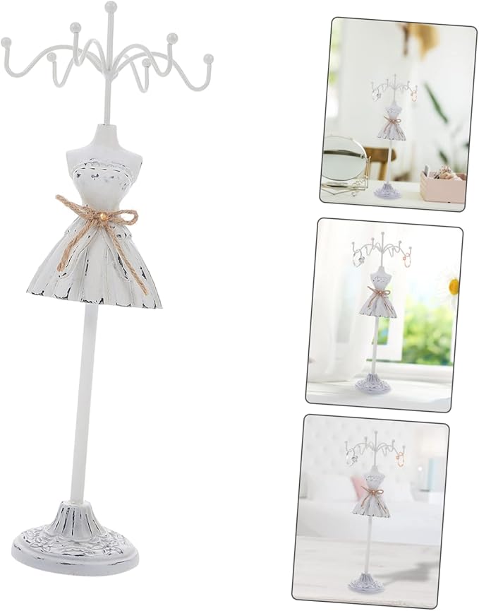 Creative Jewelry Rack Vintage Model Earring and Necklace Storage Display Shelf for Home and Jewelry Shop Unique Desktop Decor Tidy Organizer for and Accessories