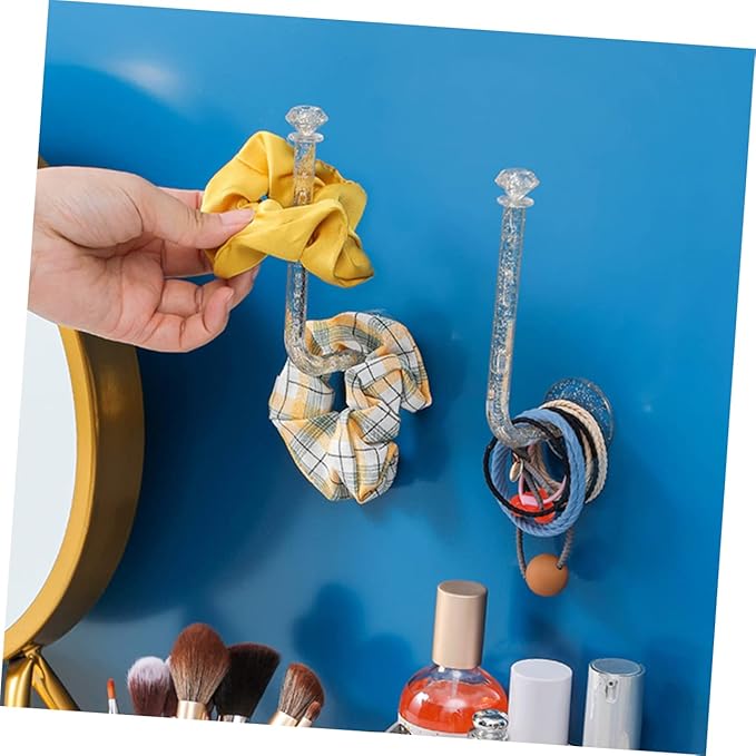 5Pcs Scrunchie Holders Wall Adhesive Hair Accessories Organizer for Headbands Jewelry and More Versatile Display Rack for Easy Installation and Scratch Use