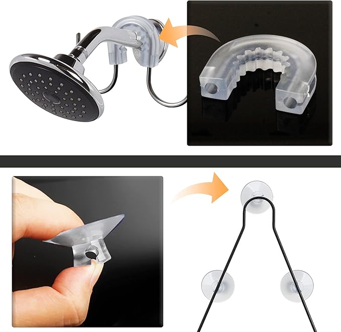 YeeBeny Bathroom Shower Caddy Connector Sucker with 2pcs Professional Strength Large Suction Cups, Easy to Attach, Replacement Suction Cups Compatible with Zenna Home, Simple Houseware, Multipurpose