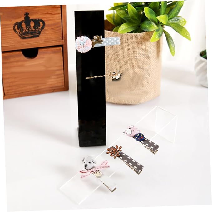4pcs Acrylic Hair Clip Display Stand Organizer for Hairpins Barrettes Clips Compact Storage for Home Shops and Boutiques