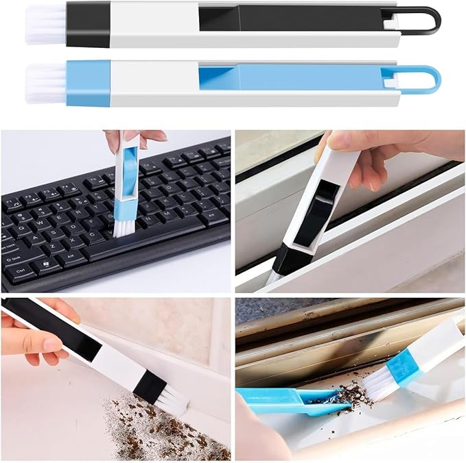 11PCS Crevice Cleaning Brush Set, Groove Gap Cleaning Tool Hard Bristle Recess Cleaning Brush Crevice Gaps Cleaning Tool for Deep Cleaning Kitchen, Bathroom, Grout, Sink, Corners, Tight Spaces & More