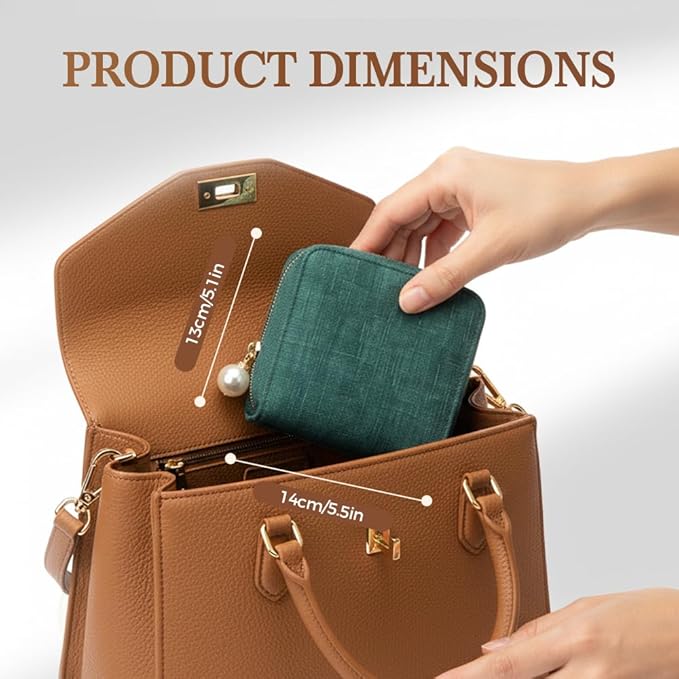 Travel Jewelry Case, Small Velvet Jewelry Pouch Bag with Zipper, Mini Portable Organizer for Earrings Rings Necklaces, Anti-Scratch Portable Storage Bag (Smog Blue)