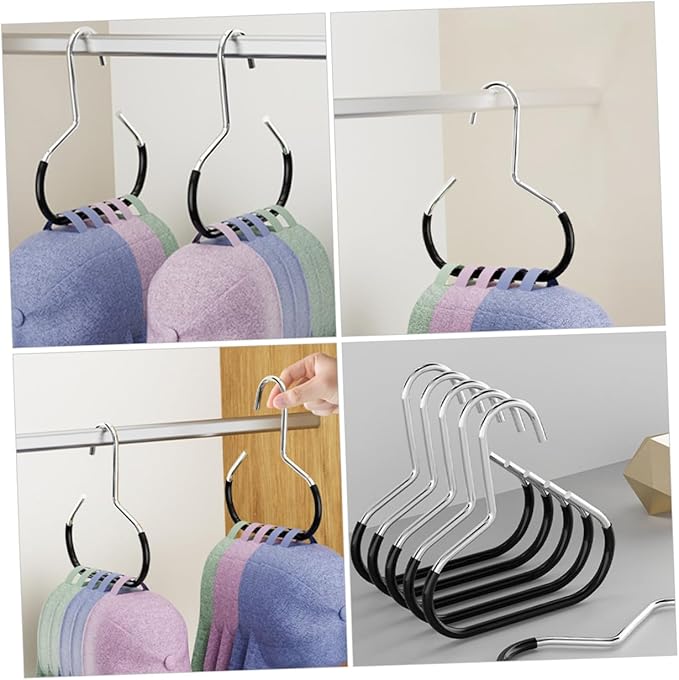 Mobestech 10pcs Non- Tie and Scarf Hanger Multi-Function Closet Organizer for Neckties Shawls and Scarves Design for Effortless Access and Marks