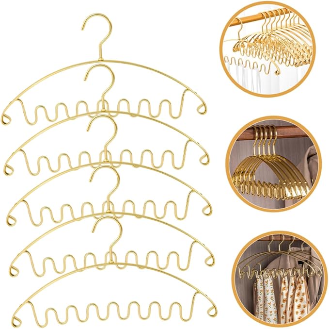 Vaguelly 5pcs Multi-Hook Belt Hanger Organizer Versatile Closet Supply for Belts Ties Scarves Space-Saving Design Non- Multi-Functional Accessory Organizer