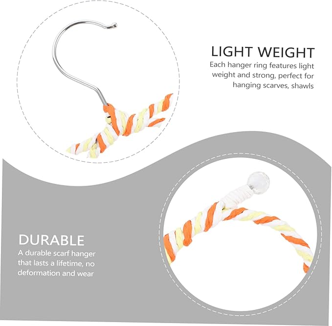 2pcs Foldable Scarf Hanger Multi-Functional Ties and Accessories Organizer for Closet Space-Saving Design Rotation for Scarves Belts and More Mixed Colors
