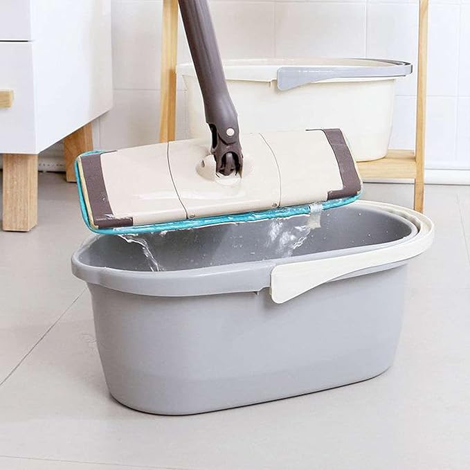 Haundry 4.5 Gallon Cleaning Bucket, Good Grips Household Mop Bucket for Cleaning Supplies, Cleaning Caddy Organizer Basket with Handle, 17.1L, White