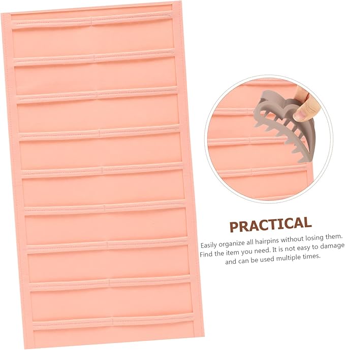 PRETYZOOM Hair Clip Organizer Wall Hanging Rack Portable Hanger for Hair Bows and Clips