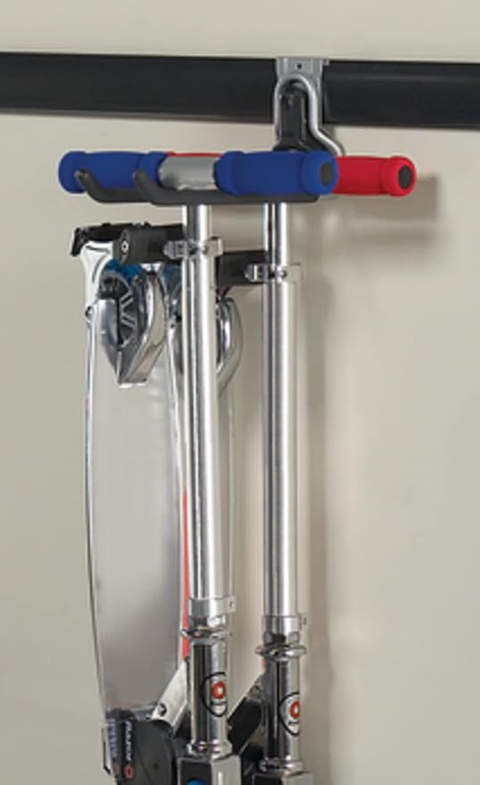 Rubbermaid FastTrack Rail Garage Organization Multi-Purpose Hook 50 lbs Capacity Satin Nickel Wall Mounted Storage System Direct Mount into FastTrack Garage Rail for Home/Garage Organization