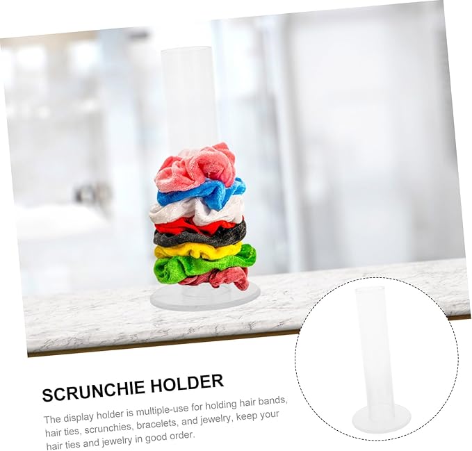 Zerodeko Acrylic Scrunchie Holder Hair Tie Display Organizer Hair Accessories Organizer