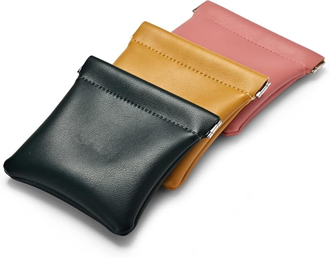 PU Leather Jewelry Travel Bag Leather Jewelry Pouch Christmas,Wedding Party Favor Gift Bag (L, Dark Green)