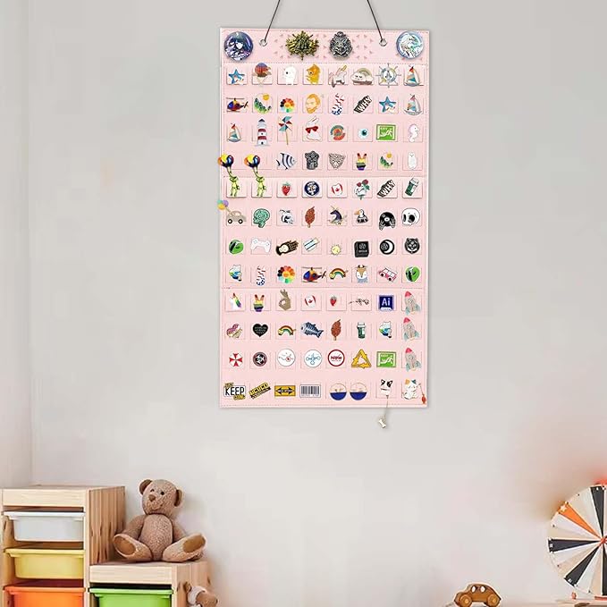 Wall Hanging Brooch Pin Organizer,Pins Collection Display Case,Brooch Collection Storage Holder,Holds Up to 170 Pins(Not Include any Accessories)