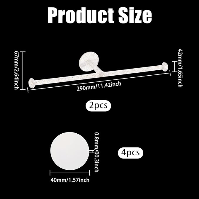CHGCRAFT 2 Set Wall Jewelry Organizer Self Adhesive Necklace Holder Plastic Headband Organizer Jewelry Storage Rack for Earrings Bracelet Display