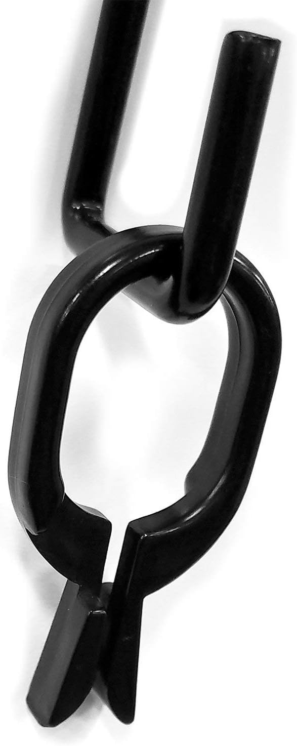 Black Scarf Clip Hangers for Retail, Economic Plastic Fine Garment Pinch Hooks, 1000 Pack