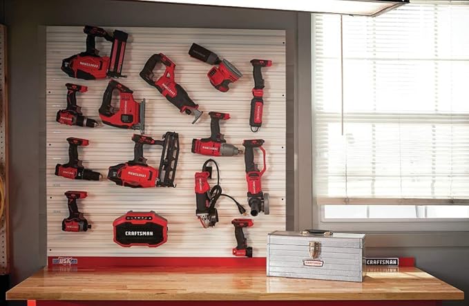 CRAFTSMAN Versatrack Garage Storage System, Storage Rail with 20 Piece Set Mounting Accessories (CMST22000)