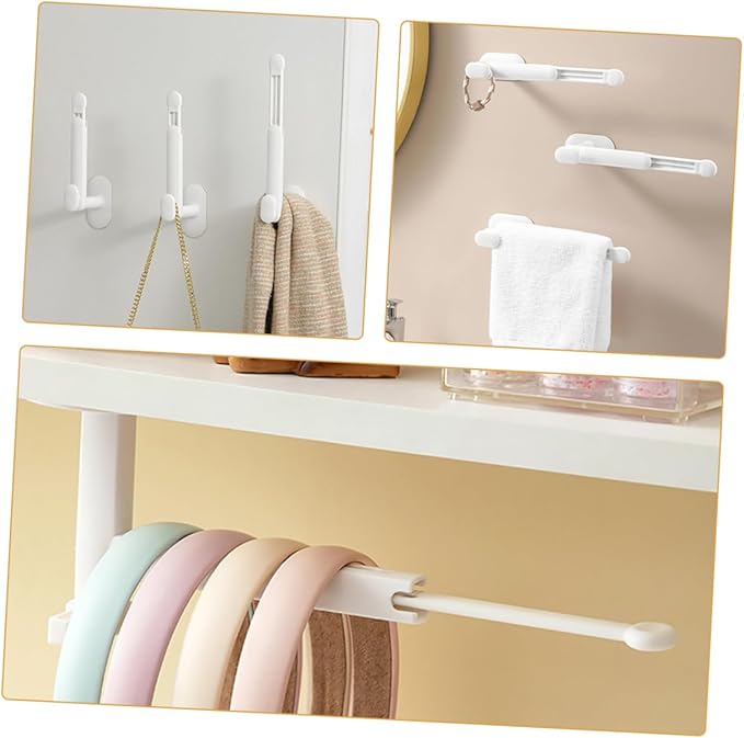 STOBAZA 2pcs Hair Accessories Organizer Wall Hooks Scrunchy Holder Stand for Headbands and Hair Ties Stylish Headdress Display Rack for Home Decor