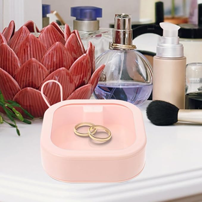 Cabilock 4pcs Portable Hair Tie Organizer Multi-functional Scrunchie Case Hair Clip Storage Box for Travel Easy to Clean Jewelry Organizer for Accessories and Earring Display