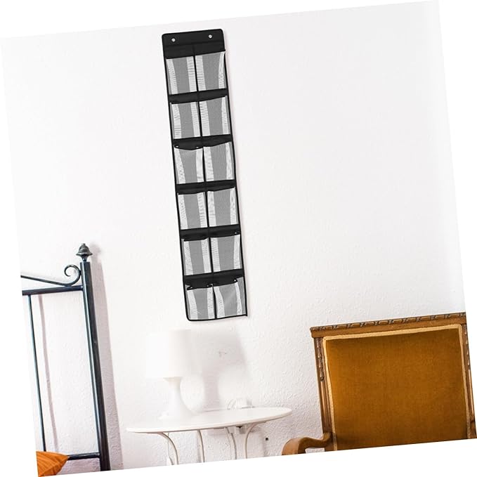 Alipis Hanging Jewelry Storage Bag Dustproof Organizer with Mesh Pockets for Necklaces Rings Bracelets Earrings Space-saving Hanging Organizer for Accessories and Small Items Easy to
